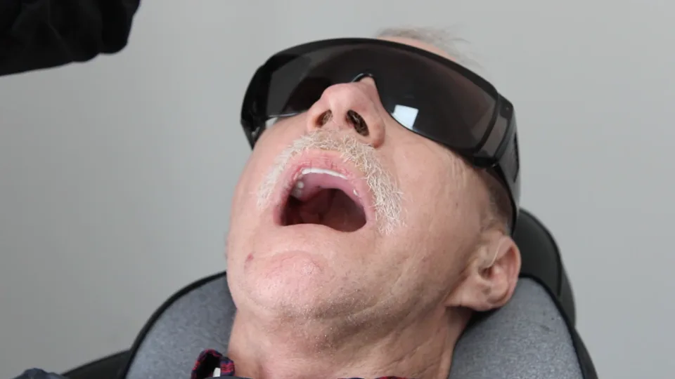 Clinical procedure footage from Complete Advanced Dentistry.